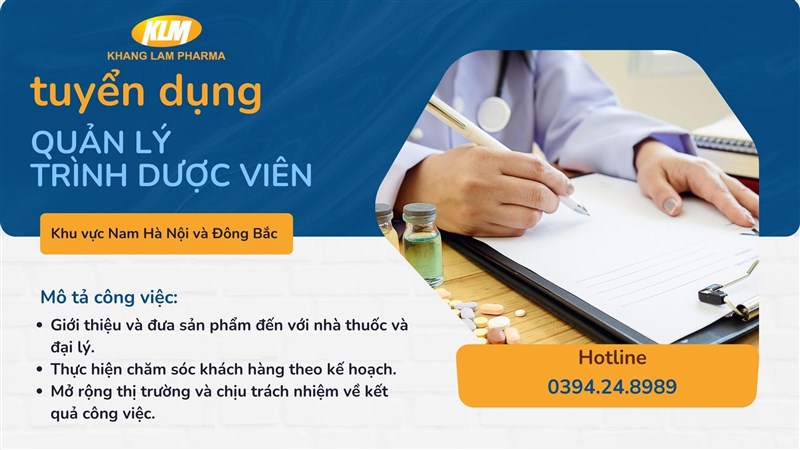 Thông báo tuyển dụng Trình Dược viên